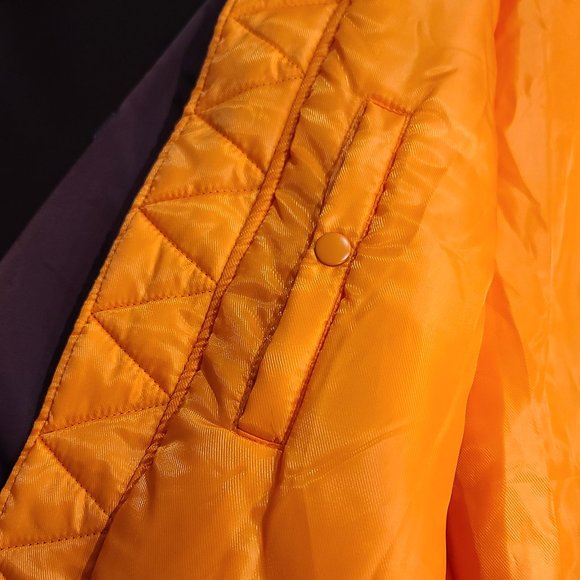 THE KOOPLES MAROON BOMBER JACKET WITH ORANGE LINING - Picture 15 of 15